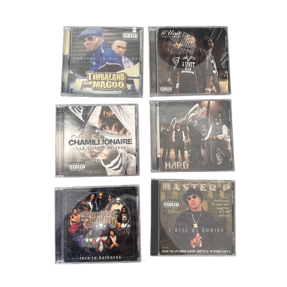 Hip Hop CD Lot G-Unit Timbaland Chamillionaire Master‎ P Jagged Edge Dungeon Fam